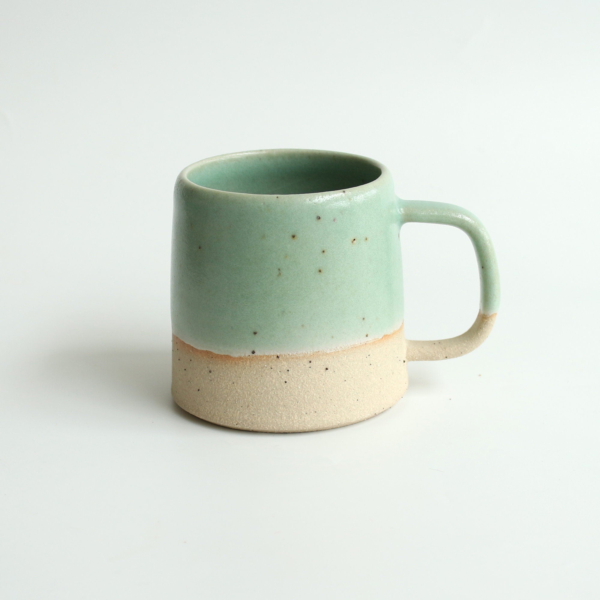 Ceramic Mug In White, Yellow, Pink, Blue And Green
