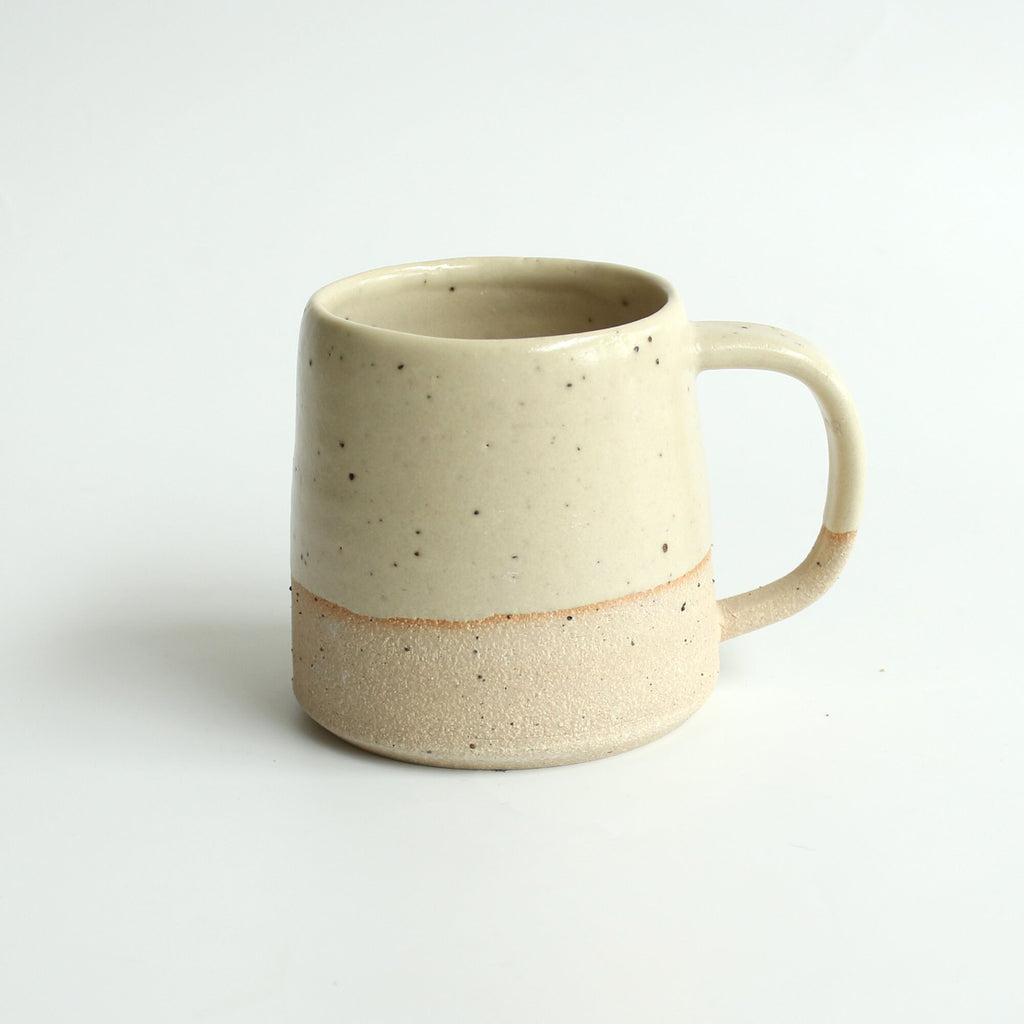 Ceramic Mug In White, Yellow, Pink, Blue And Green