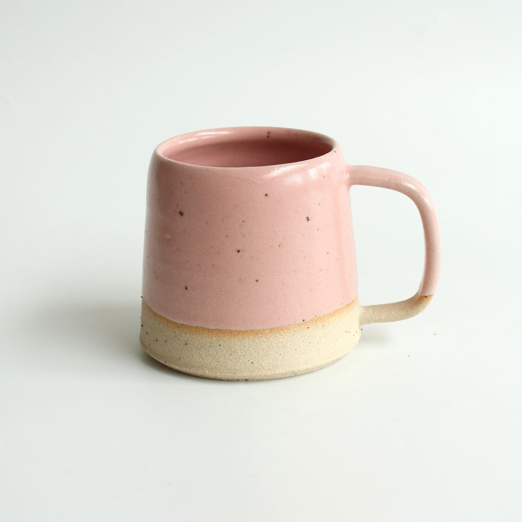 Ceramic Mug In White, Yellow, Pink, Blue And Green