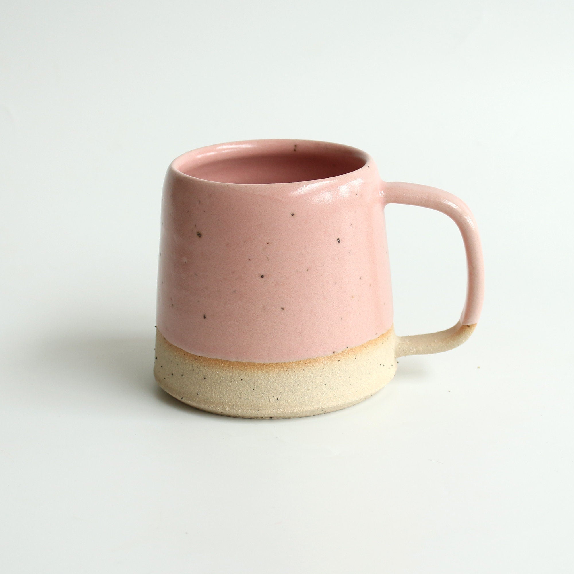 Ceramic Mug In White, Yellow, Pink, Blue And Green