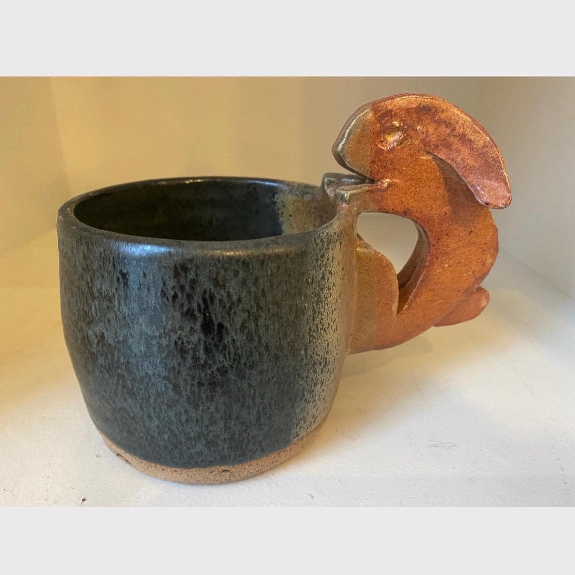 Colorful Rabbit Pottery Ceramic Handmade Easter Bunny Rabbit Mug Tea Coffee Cup Functional Art Gift Customizable Pet Rabbit Cup Easter