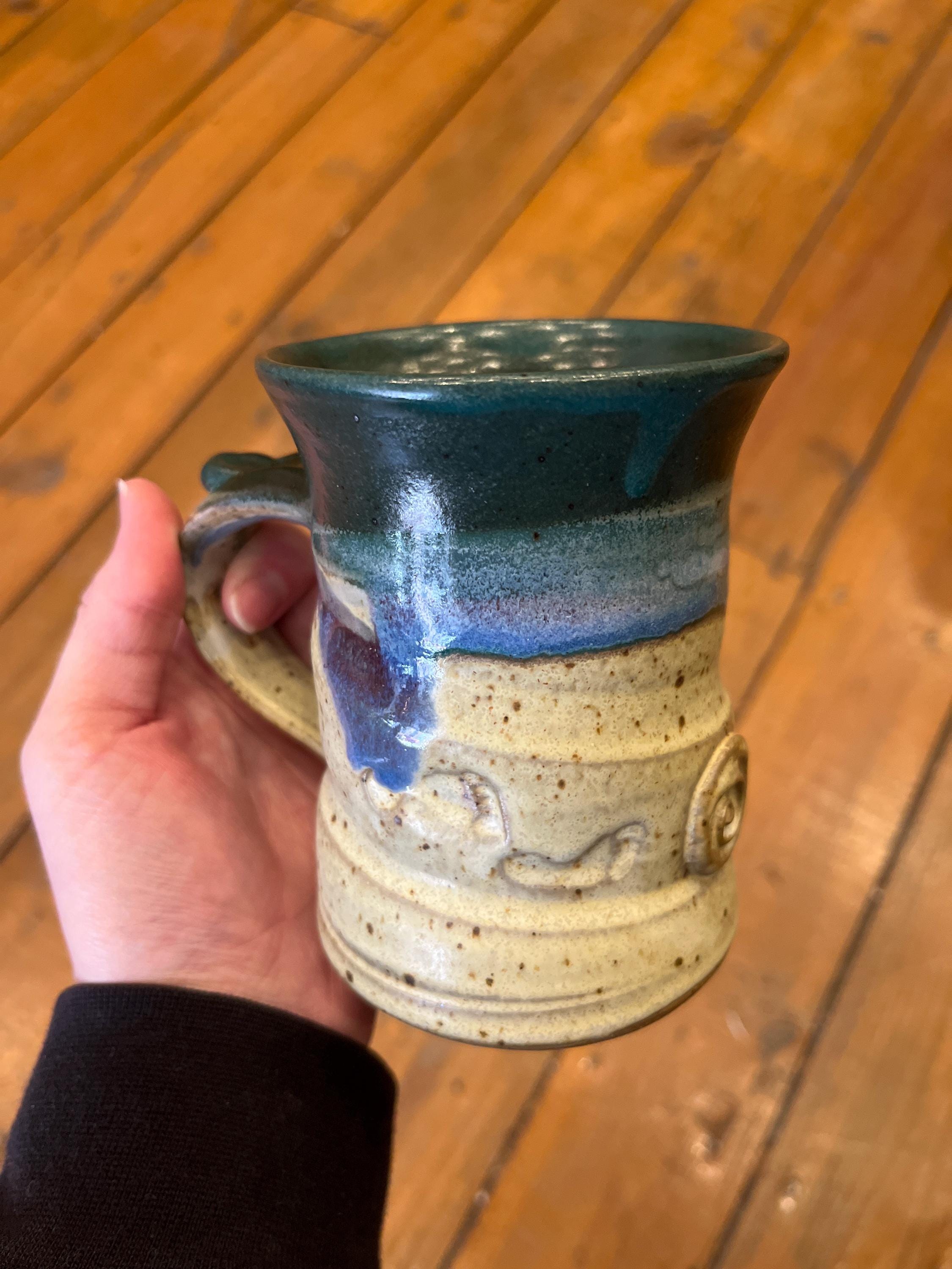 Various Hand Thrown Pottery Coffee Mugs Tea Cups Ceramic, Pig Bee Hummingbird Chicken Sailboat, Made By Local Artisans