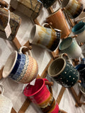 Various Hand Thrown Pottery Coffee Mugs Tea Cups Ceramic, Pig Bee Hummingbird Chicken Sailboat, Made By Local Artisans