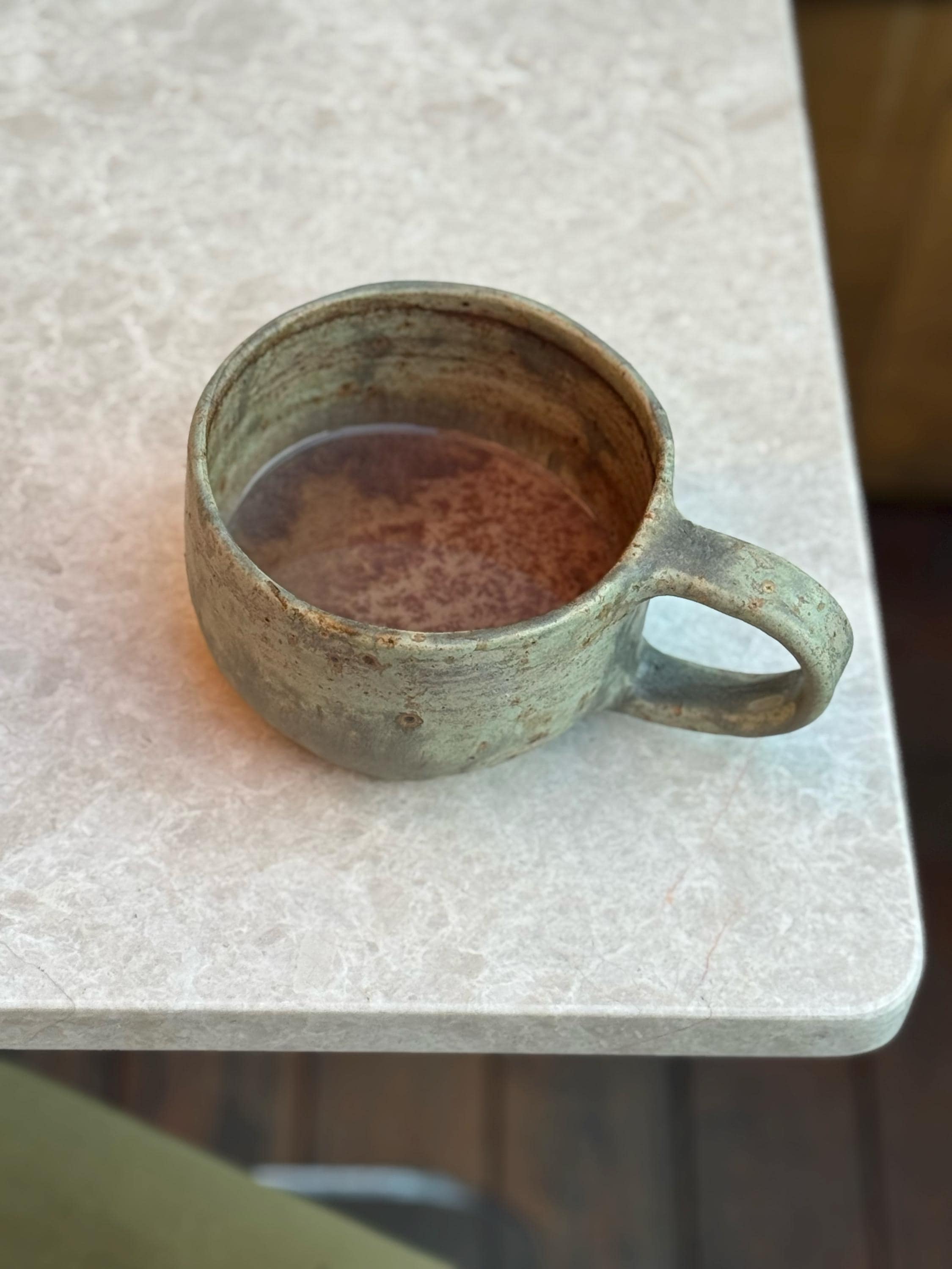 Handmade Ceramic Large Coffee Mugs: Rustic Earthy Glaze,  Minimalist Pottery Cappuccino Cup