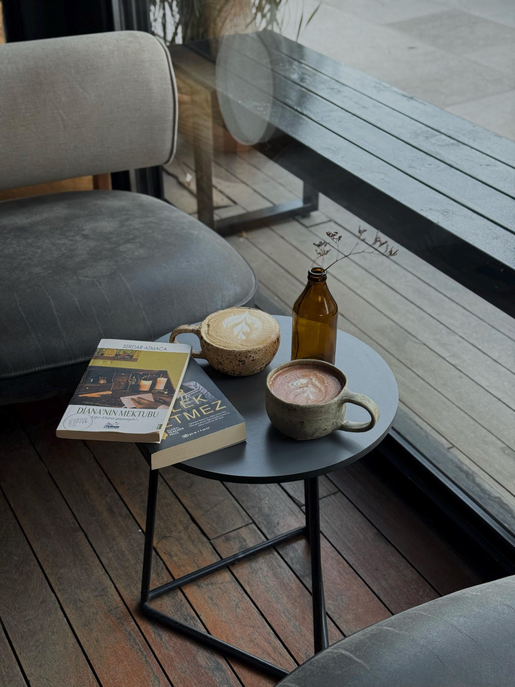 Handmade Ceramic Large Coffee Mugs: Rustic Earthy Glaze,  Minimalist Pottery Cappuccino Cup