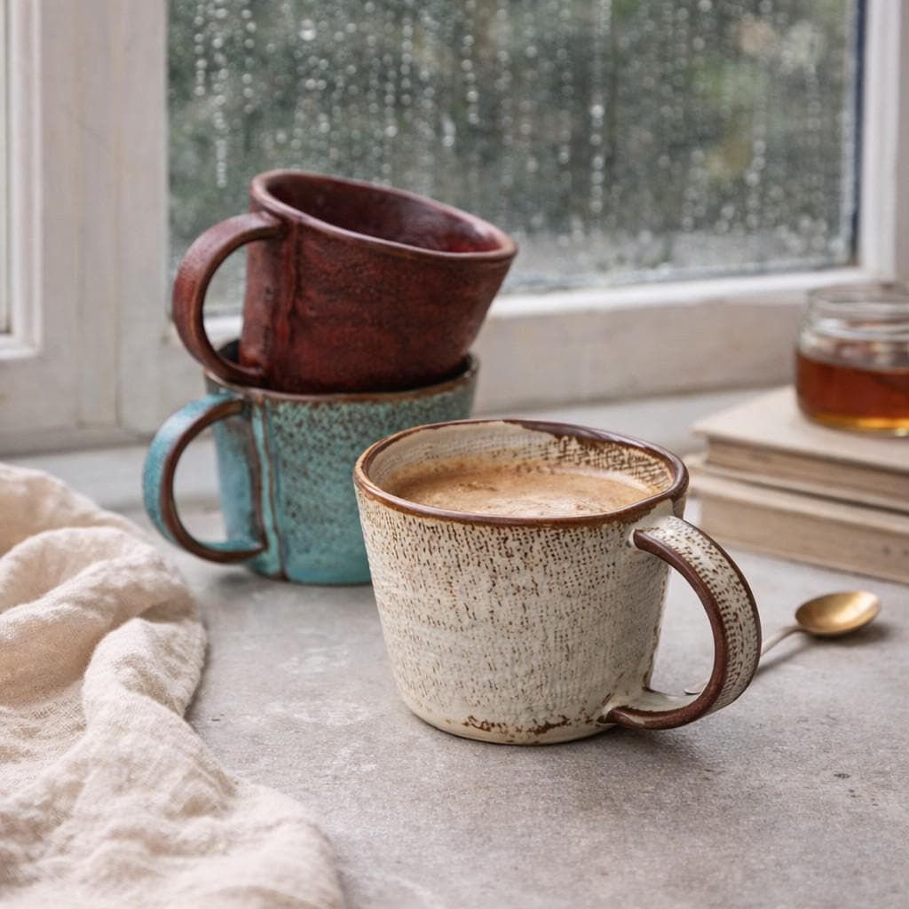 Handmade Ceramic Coffee Mug, Rustic Pottery Mug, Stoneware Coffee Cup, Minimalist Handmade Mug, Coffee Lover Gift
