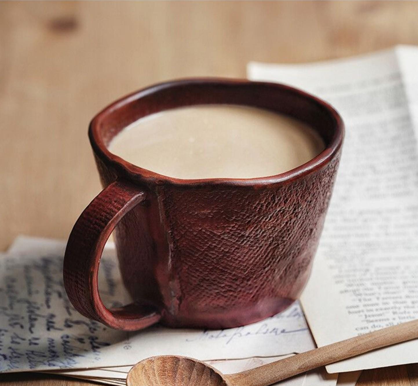 Handmade Ceramic Coffee Mug, Rustic Pottery Mug, Stoneware Coffee Cup, Minimalist Handmade Mug, Coffee Lover Gift