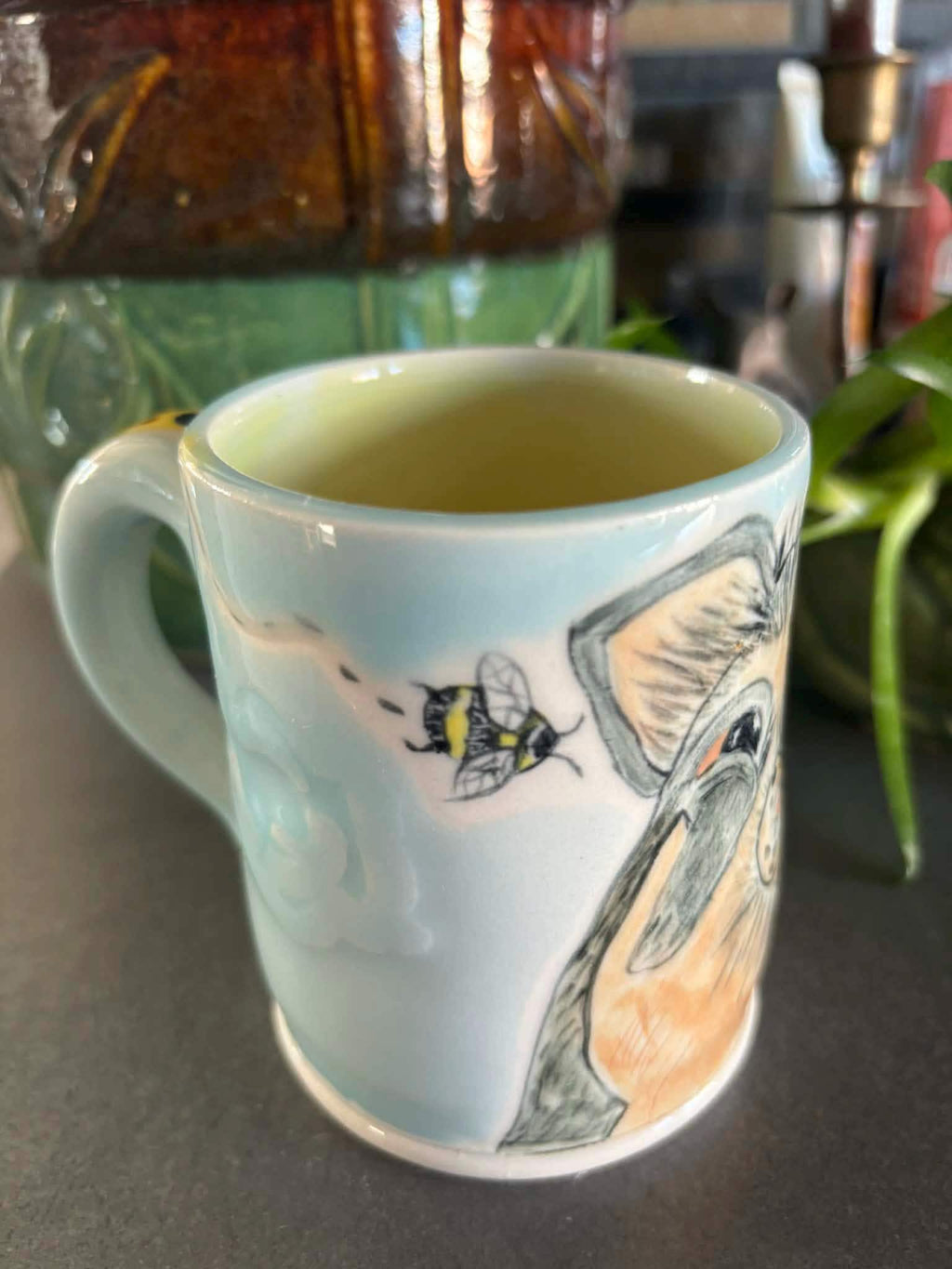 Various Hand Thrown Pottery Coffee Mugs Tea Cups Ceramic, Pig Bee Hummingbird Chicken Sailboat, Made By Local Artisans